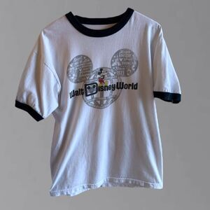 Mickey Disney Ringer Tee Mens L Retro Park Style Disneycore